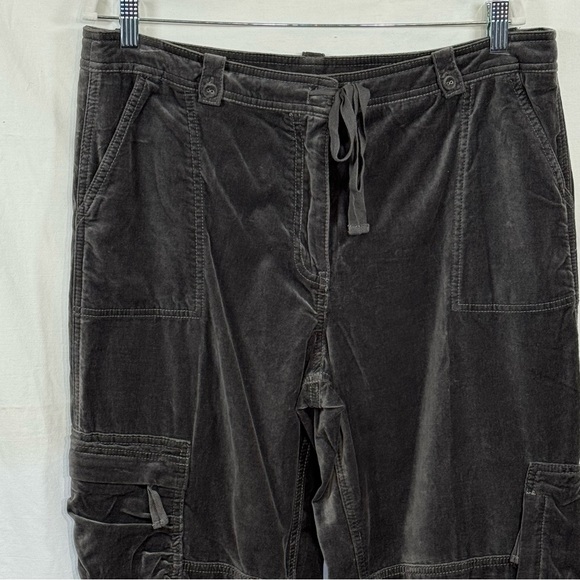 Sundance Nightfall Velvet Cargo Pants, Sz 14, Charcoal, NWOT w/ imperfections - Picture 3 of 16